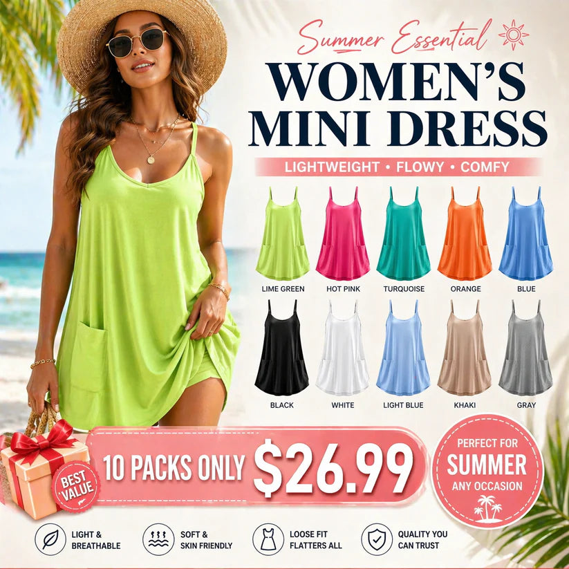 Limited Time Promotion - Women's Summer Sleeveless Mini Dress